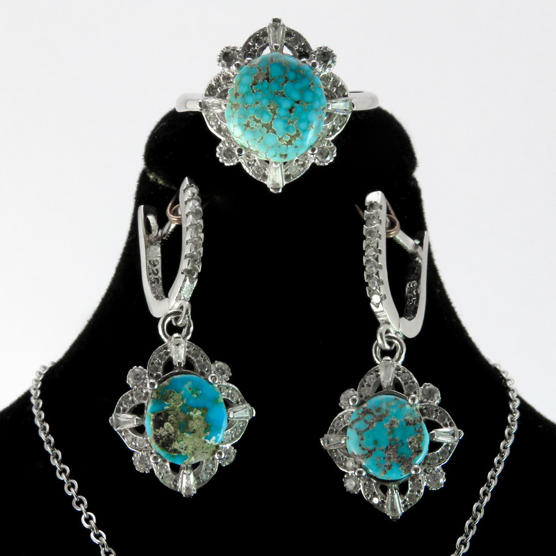 نیم ست نقره زنانه کد AV034-1