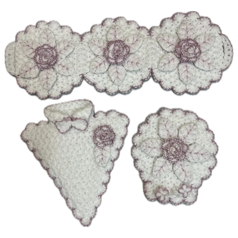 ست لیف حمام مدل گل رز