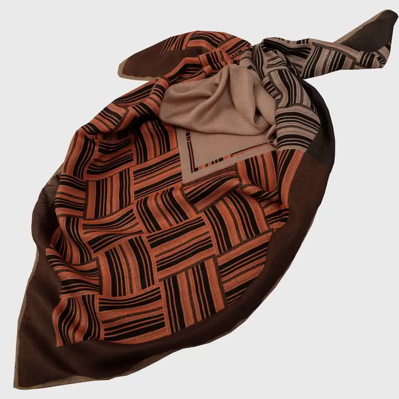 روسری زنانه مدل ATASHAA - قواره 75 کد AZ6400