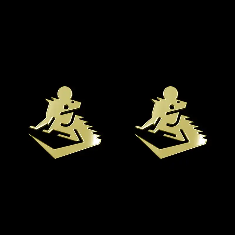 گوشواره طلا 18 عیار زنانه مدوپد مدل تمساح کد GA1-16055