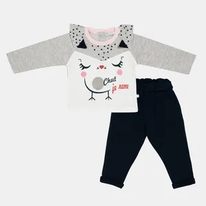 ست بلوز و شلوار نوزادی دخترانه فیورلا مدل جغد کد 20514