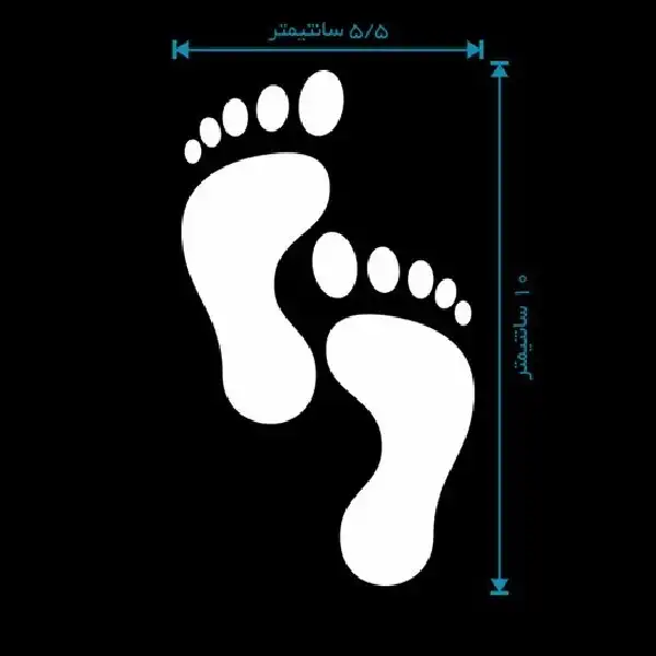 برچسب بدنه خودرو طرح رد پا کد BBK9