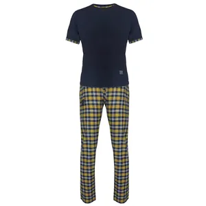 ست تی شرت و شلوار مردانه مدل طه 000920 کد 7623751 رنگ سرمه ای