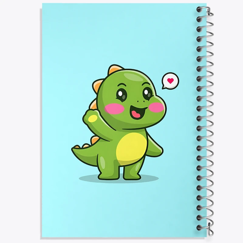 دفتر مشق 50 برگ خندالو طرح دایناسور کیوت کد N5173