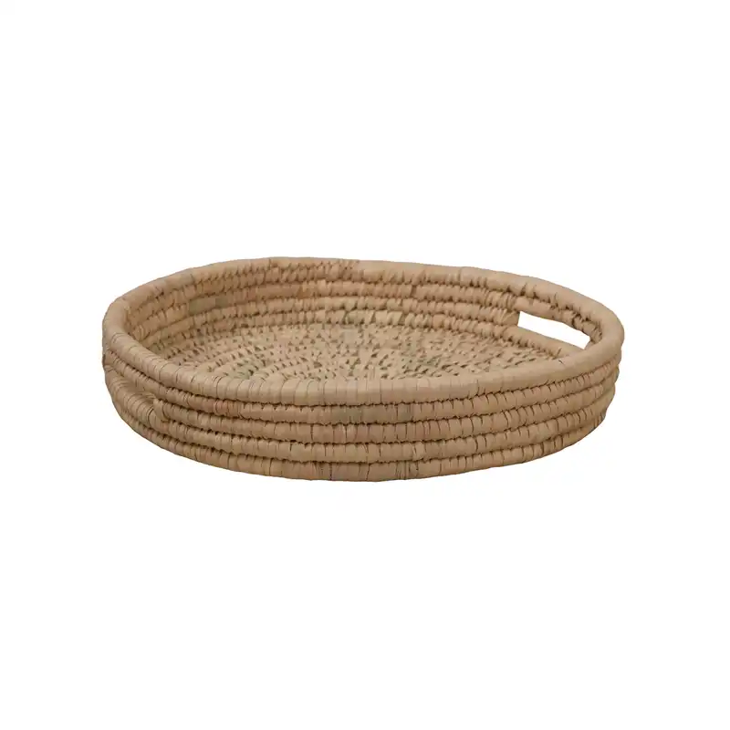 سینی حصیر بافی مدل دسته دار
