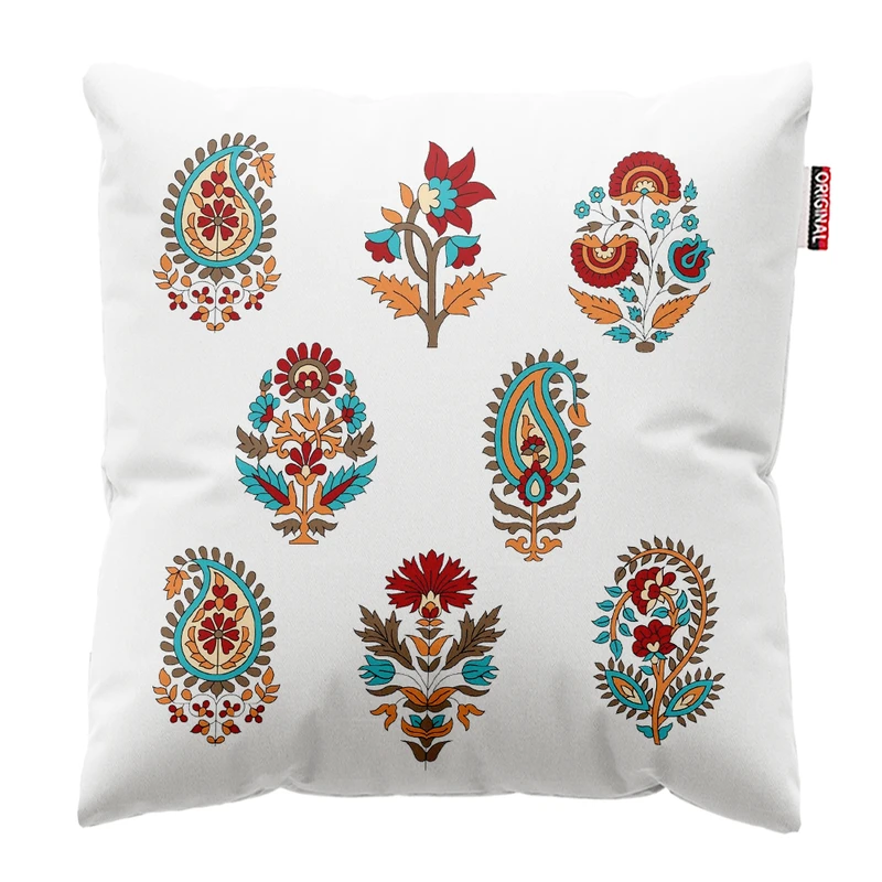 کوسن پاد آفرین مدل سنتی طرح بته جقه کد PK402191 سایز 40*40 سانتی متر