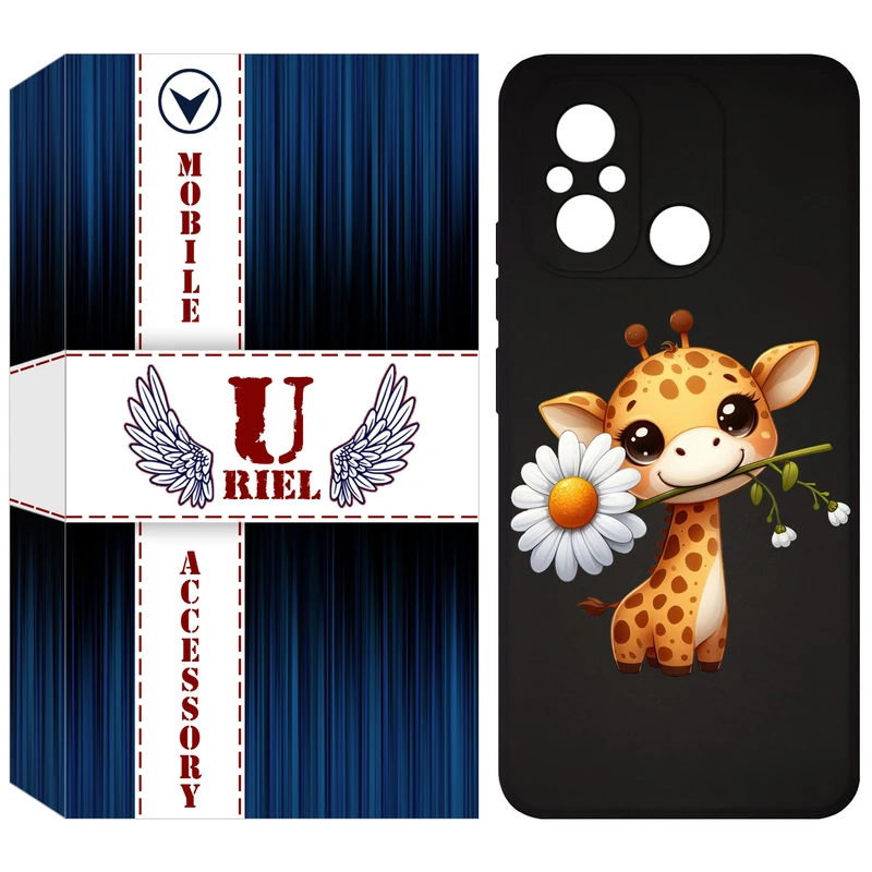 کاور یوریل مدل KSH کد 38 طرح زرافه مناسب برای گوشی موبایل شیائومی Redmi 12C