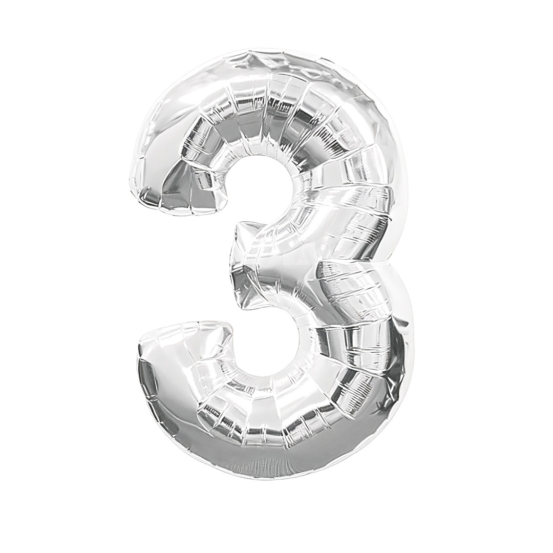 بادکنک فویلی مدل عدد 3 کد KP-54