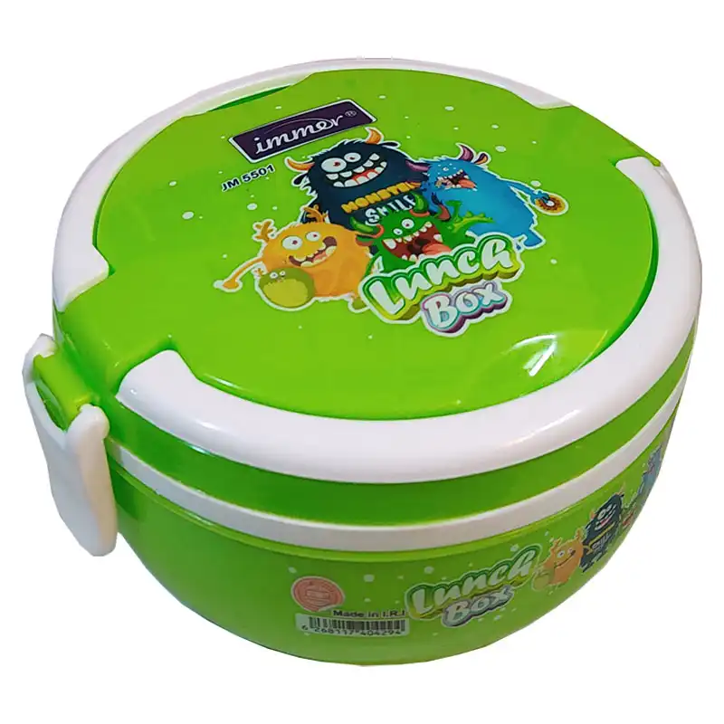 ظرف غذای کودک ایمر طرح موجودات خندان کد JM5501 مجموعه 4 عددی