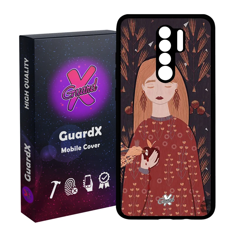 کاور گارد ایکس طرح دختر مدل Glass10413 مناسب برای گوشی موبایل شیائومی Redmi 9 / 9 Prime