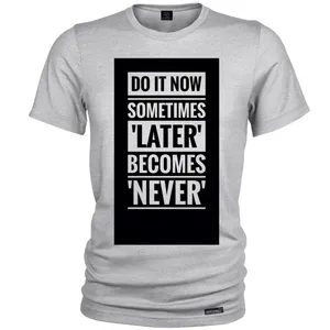 تی شرت آستین کوتاه مردانه 27 مدل Do it Now Black کد MH1047
