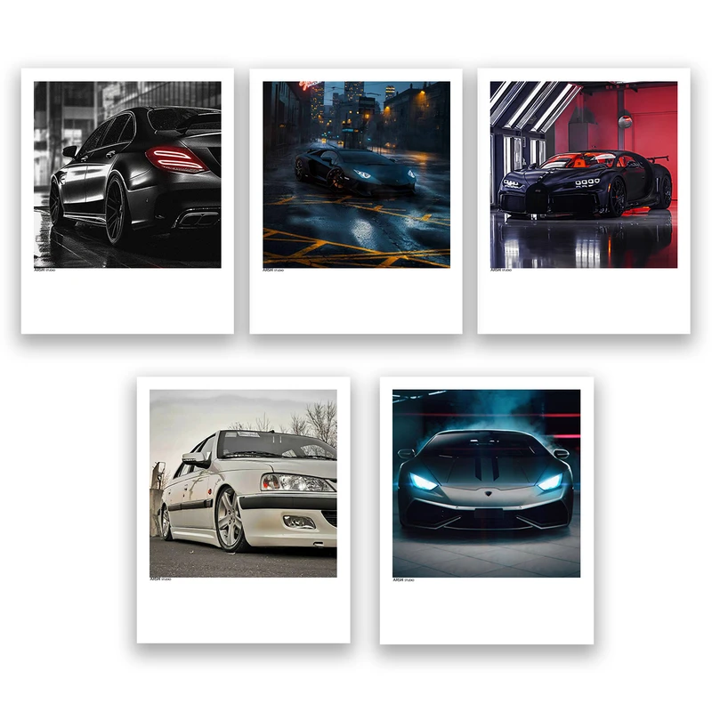 آویز تزیینی عرش مدل فانتزی ماشین اسپرت کد Asa209 مجموعه پنچ عددی