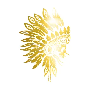 برچسب بدنه خودرو آداک طرح اسکلت سرخ پوست1 کد Redskinskt01