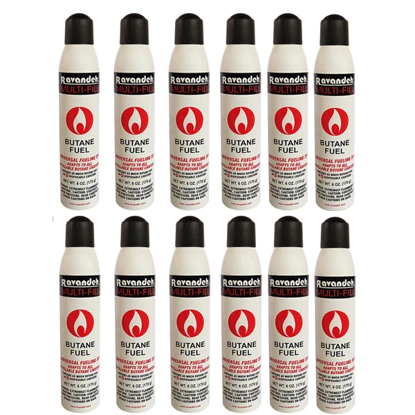 گاز فندک رونده مدل کاغذی حجم 115 میلی لیتر مجموعه 12 عددی