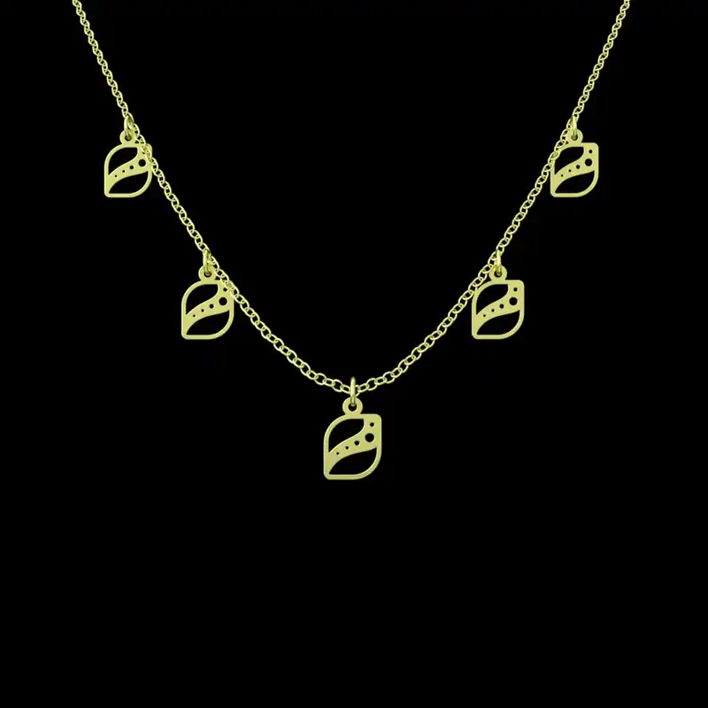 گردنبند طلا 18 عیار زنانه مدوپد مدل هندسی کد RNA10114