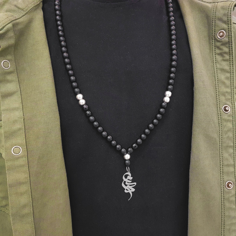 گردنبند نقره مردانه ترمه ۱ مدل حسن کد ma 1493