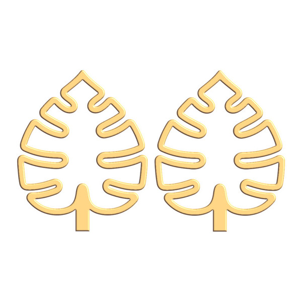 گوشواره طلا 18 عیار زنانه فرشته طرح برگ WEL-000255