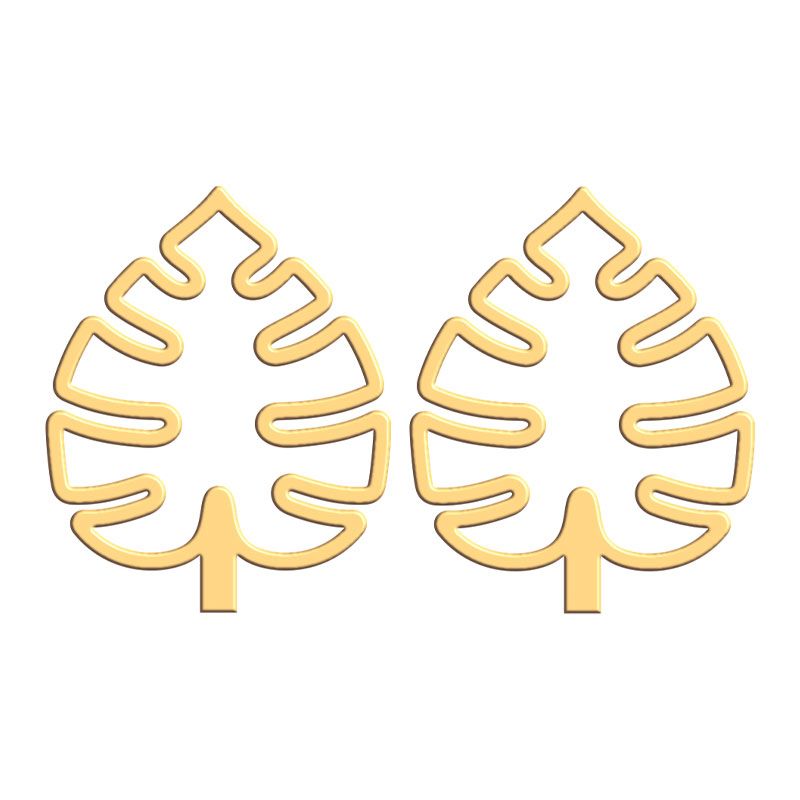 گوشواره طلا 18 عیار زنانه فرشته طرح برگ WEL-000255 -  - 1