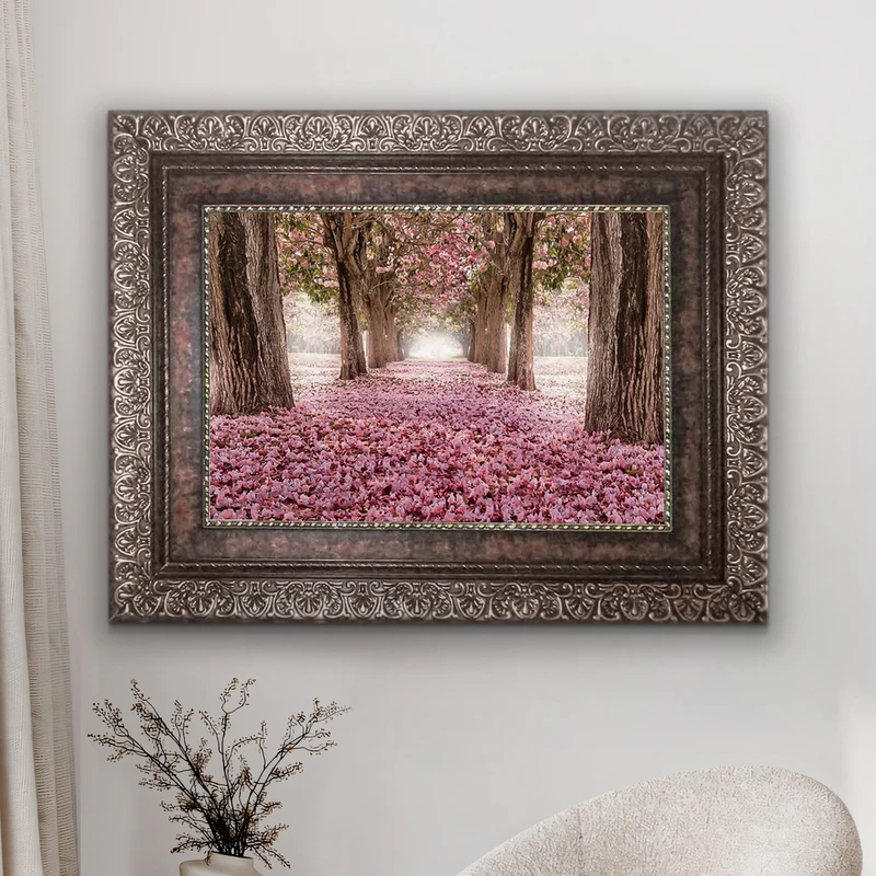 تابلو فرش ماشینی نقش و نگار رضوی طرح منظره کد 130P