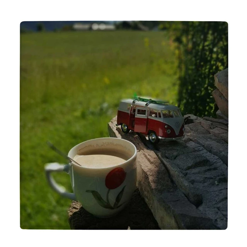  زیر لیوانی طرح ماکت فولکس واگن و فنجان کاپوچینو کد    4056477_2617