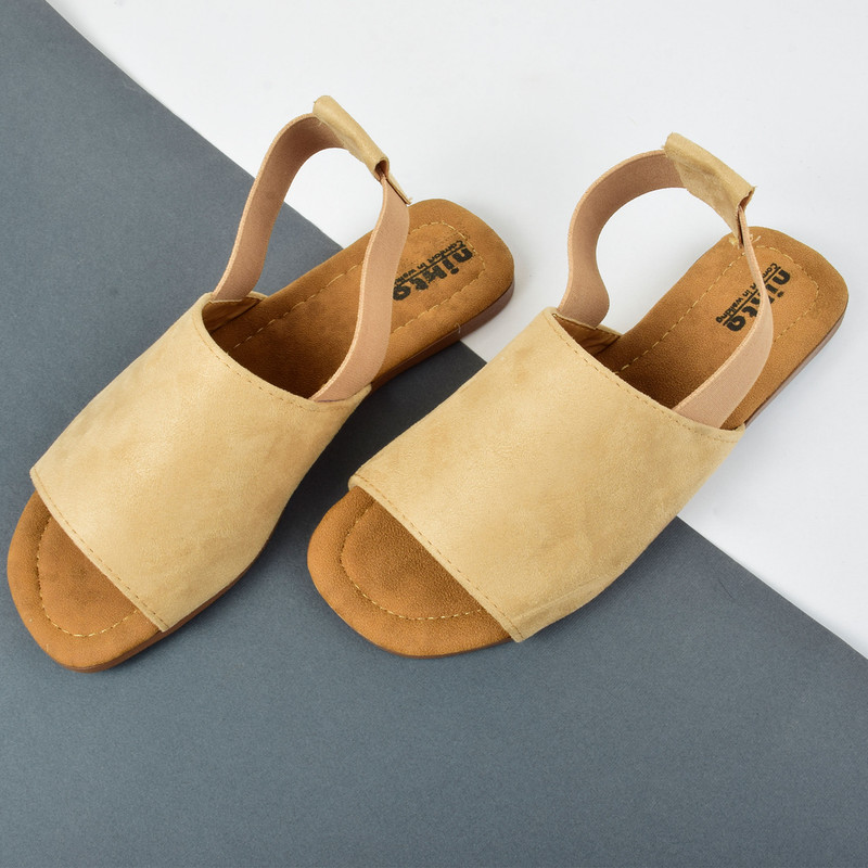 صندل زنانه نیکتا مدل بند کشی جیر 4152