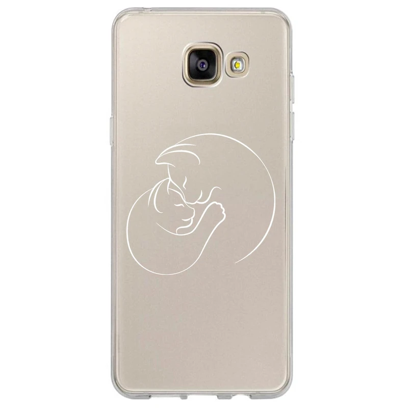 کاور مگافون طرح گربه مدل C61-W مناسب برای گوشی موبایل سامسونگ Galaxy A7 2016 / A710