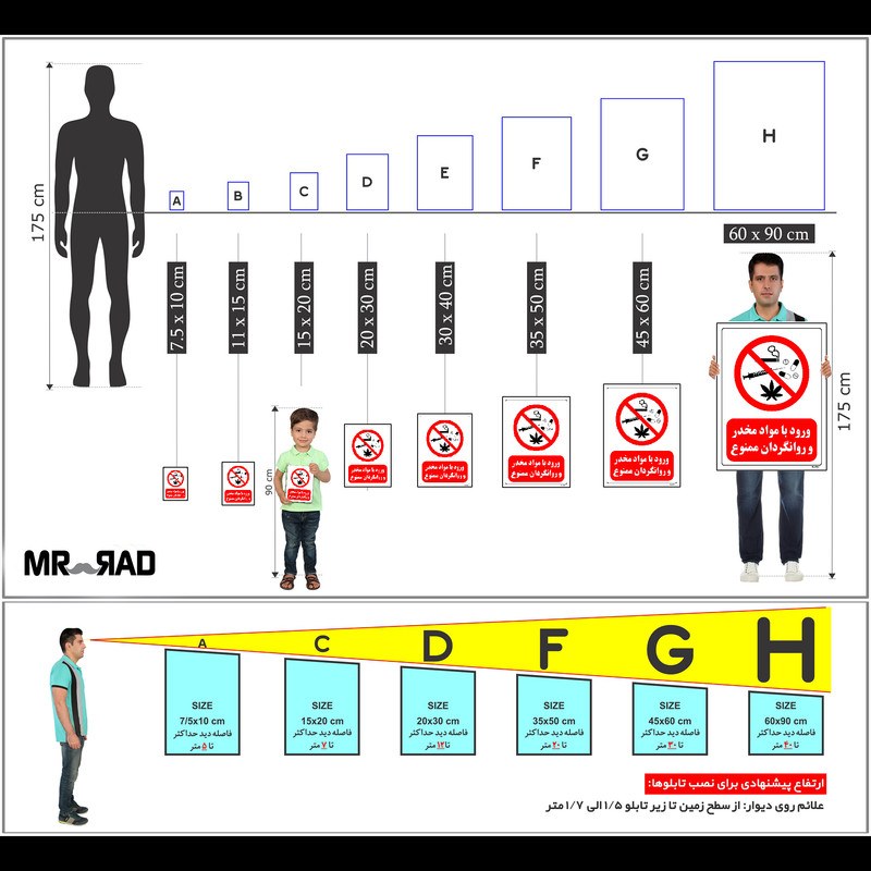 برچسب ایمنی مستر راد طرح ورود با مواد مخدر و روانگردان ممنوع مدل HSE-OSHA-0297