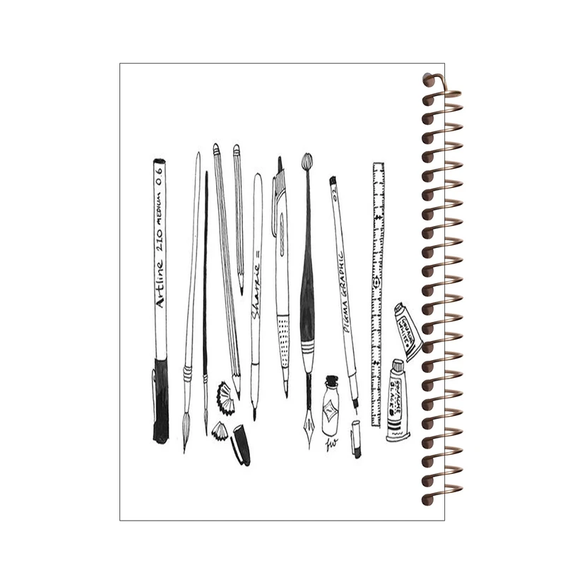 دفترچه یادداشت 60 برگ طرح لوازم التحریر کد N200