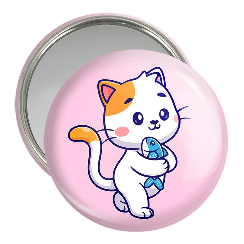 آینه جیبی خندالو مدل  حیوانات بامزه گربه کد 25438