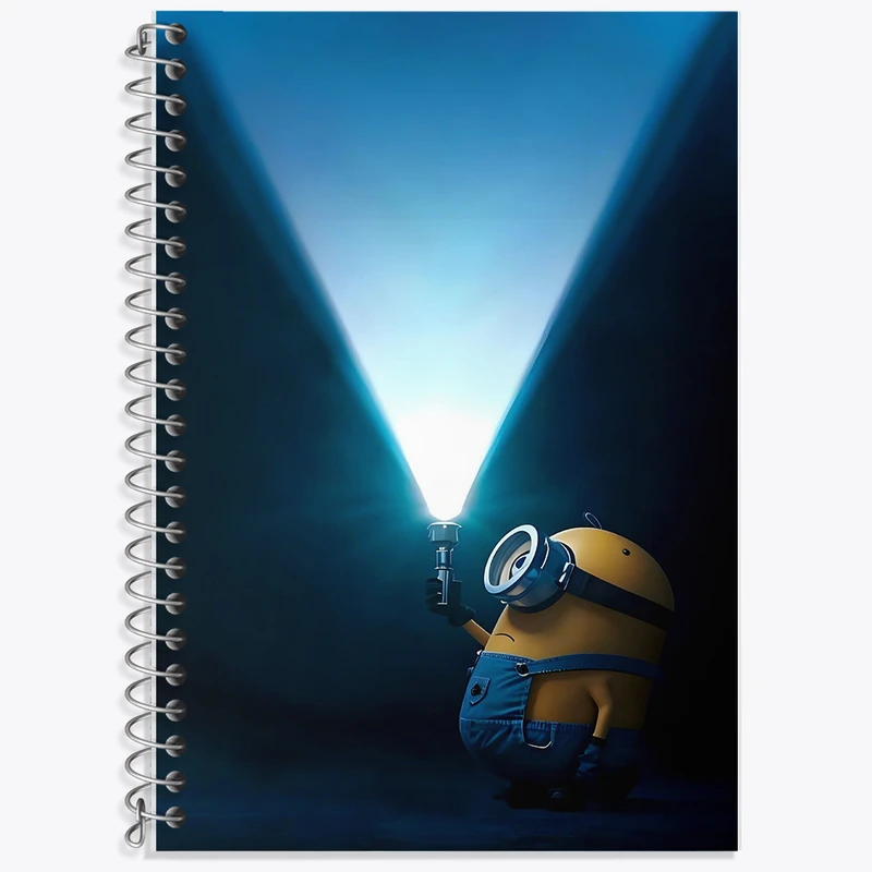 دفتر زبان 50 برگ خندالو مدل سه خط طرح مینیون ها (Minions) کد F8299
