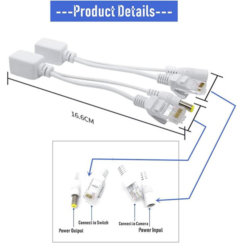 آداپتور POE مدل RJ45 بسته 4 عددی