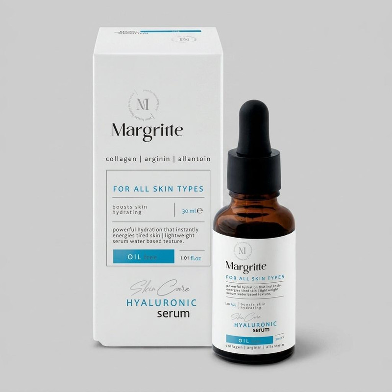 سرم آبرسان مارگریت مدل HYALURONIC مناسب برای انواع پوست‌ حجم 30 میلی لیتر