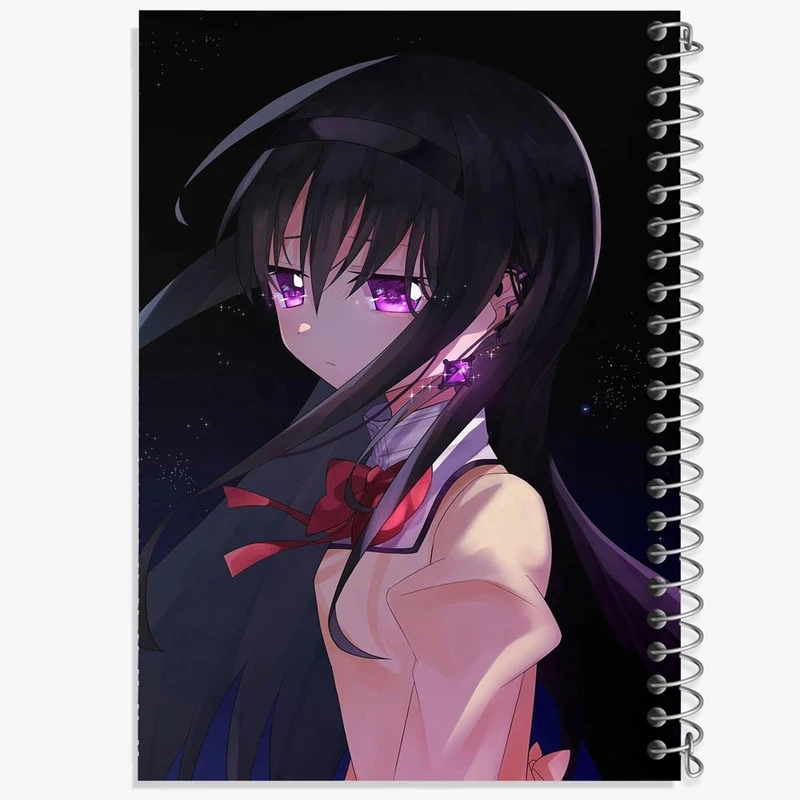 دفتر مشق 50 برگ خندالو مدل همورا اکامی انیمه مادوکا مجیکا Madoka Magica کد 18416