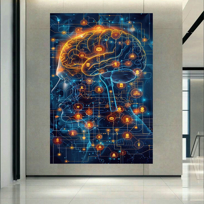 تابلو بوم طرح نقشه ذهنی مدل نمادهای اجتماعی کد AR305634