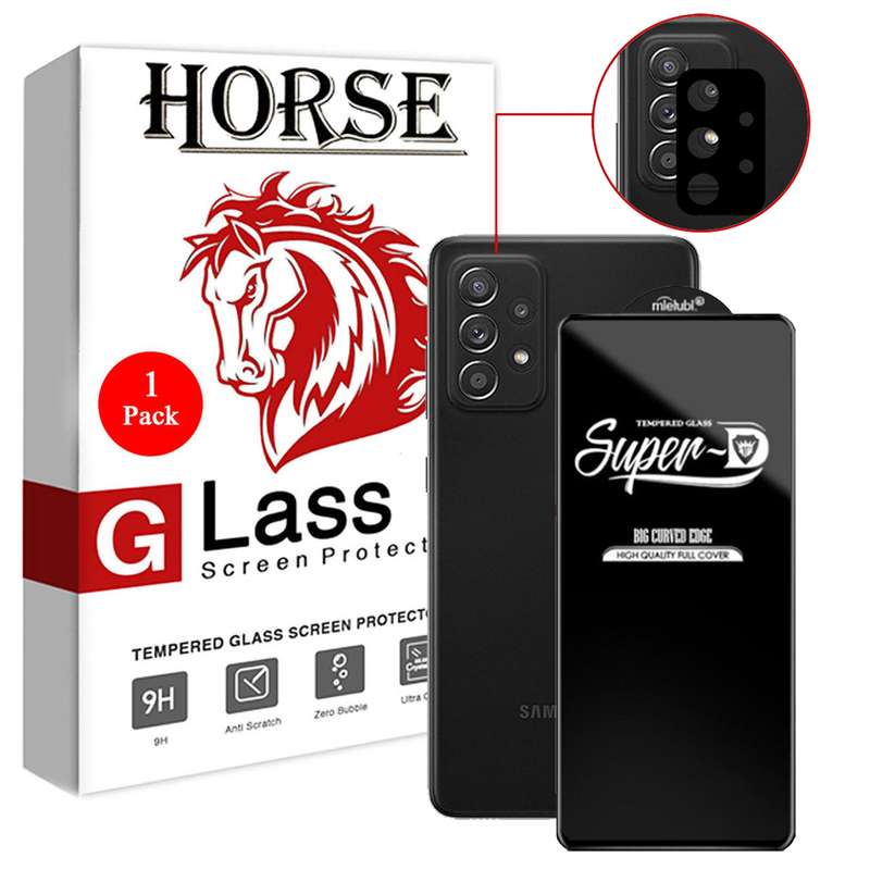 محافظ لنز دوربین هورس مدل 2SFA مناسب برای گوشی موبایل سامسونگ Galaxy A53 5G به همراه محافظ صفحه نمایش