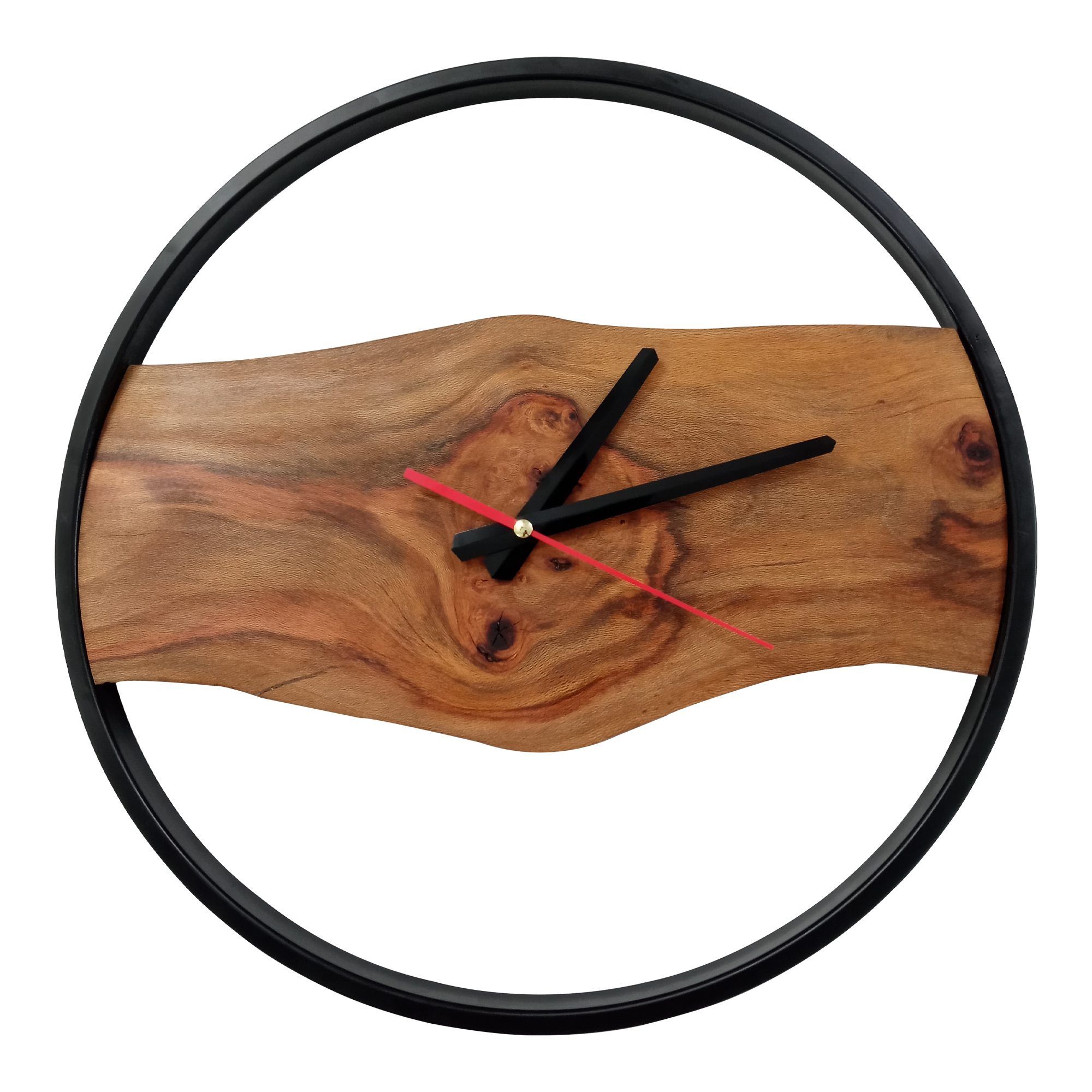 ساعت دیواری چوبی طرح روستیک مدل CH105