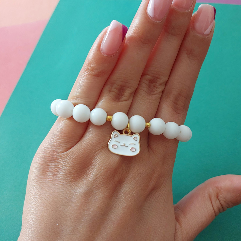 دستبند دخترانه مدل گربه ملوس کد HCK196