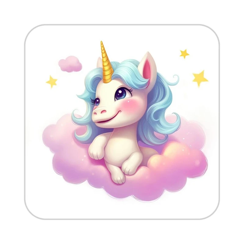 زیر لیوانی کاکتی طرح اسب تک شاخ و یونیکورن مدل mp31173