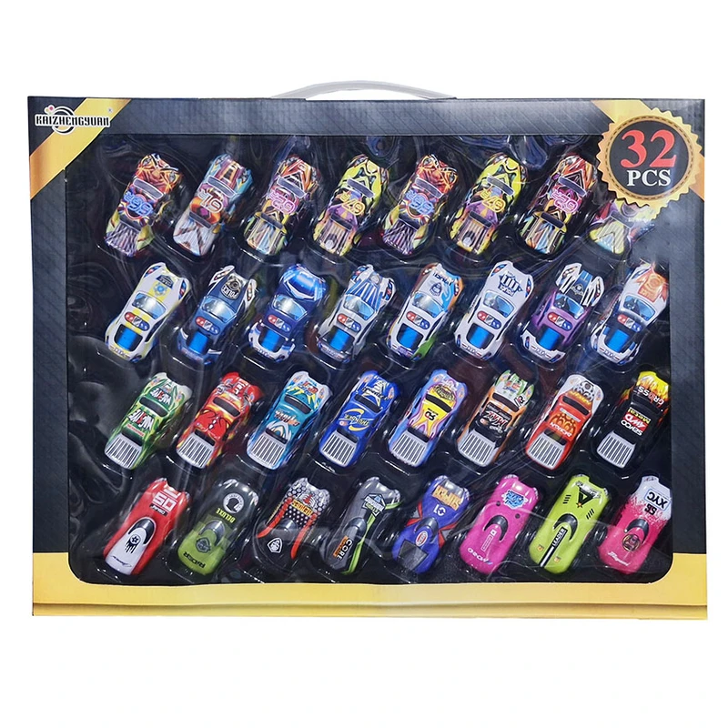 ماشین بازی مدل عقب کش مسابقه ای طرح گرافیکی کد KZ 957 مجموعه 32 عددی