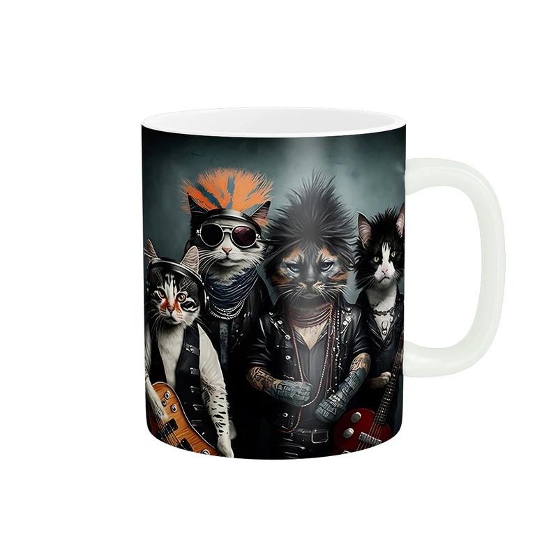 ماگ زیگورات مدل گربه های گیتاریست کد 1660