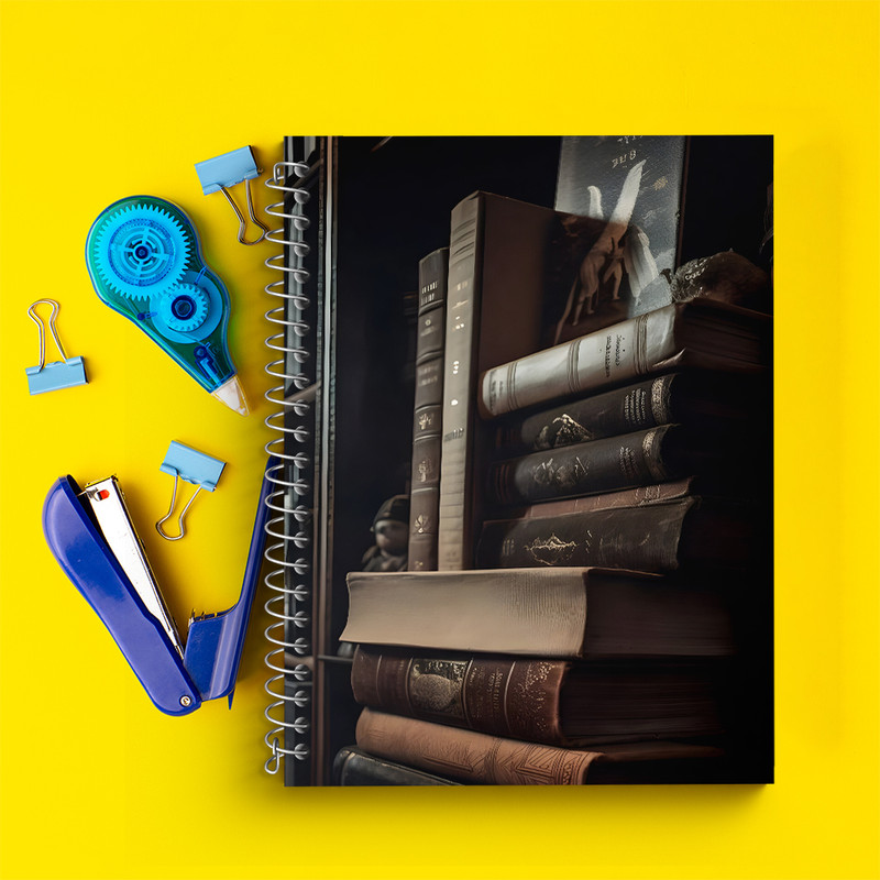 دفتر زبان 50 برگ خندالو مدل سه خط طرح کتاب (Book) کد F1353