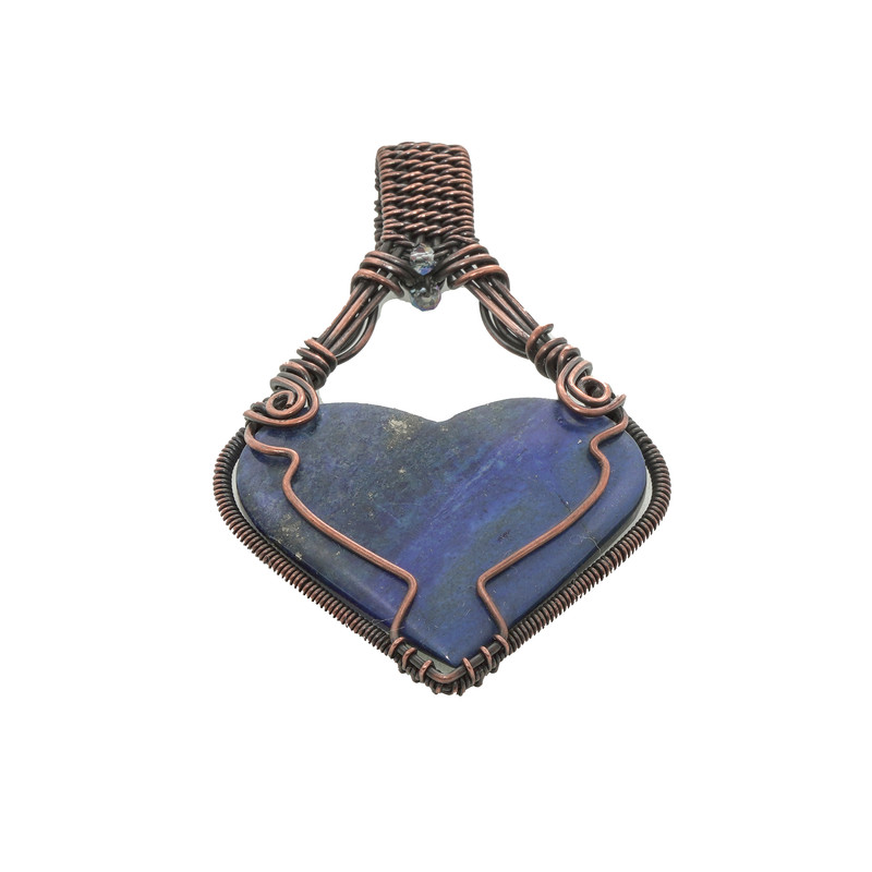 آویز گردنبند زنانه مدل فلزی لاجورد