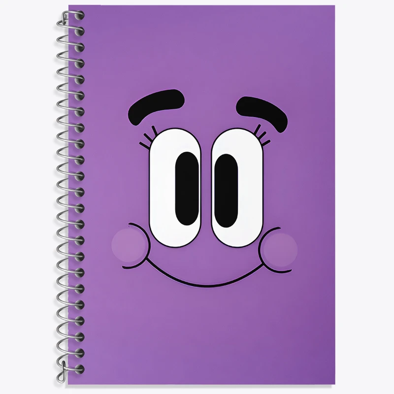 دفتر زبان 50 برگ خندالو مدل سه خط طرح ایموجی کد N5397