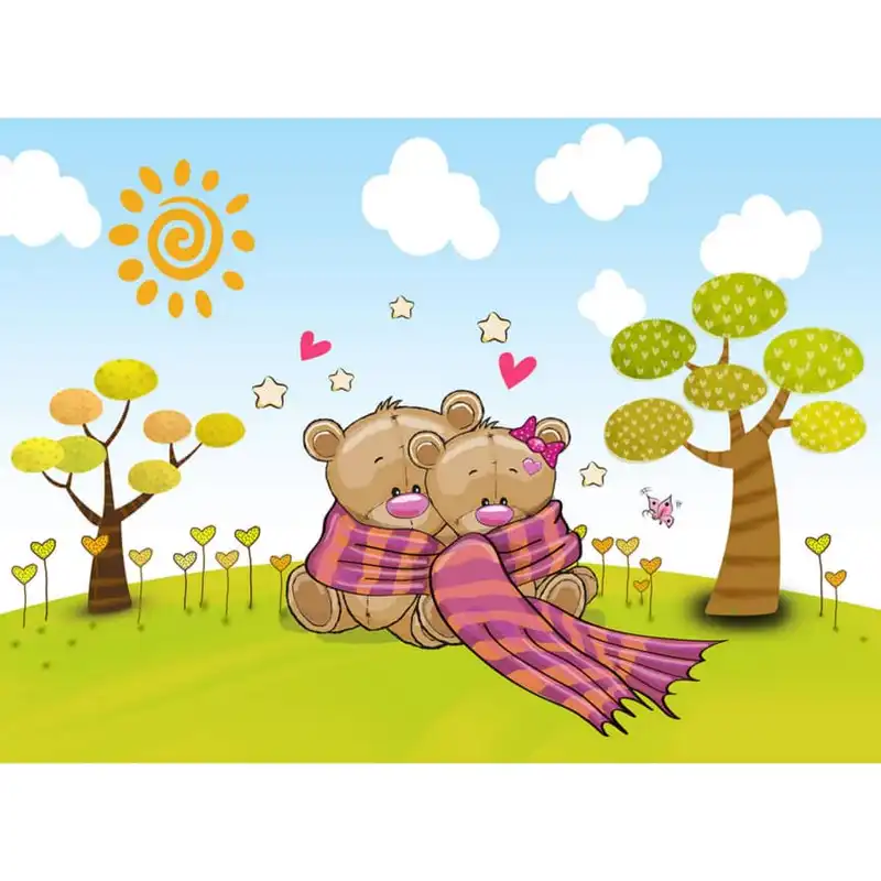 پوستر دیواری اتاق کودک طرح خرسی مدل drv1060
