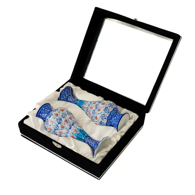 گلدان میناکاری مدل JM02-1 بسته 2 عددی