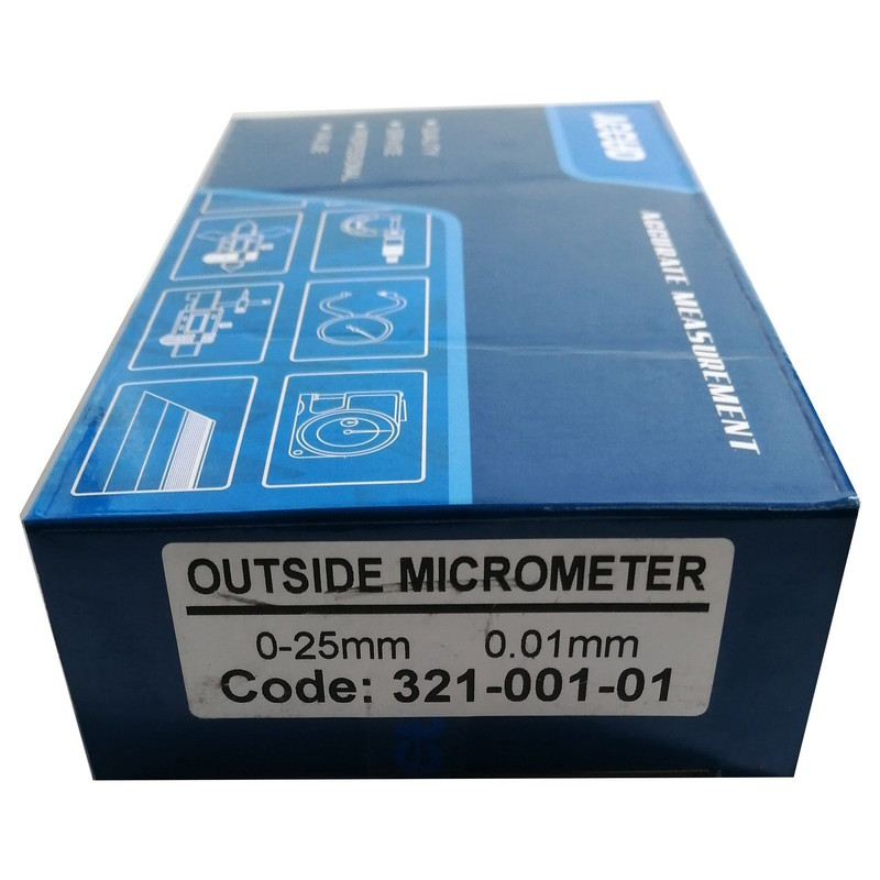 میکرومتر خارج سنج آکاد کد No.01-001-321 گستره 25-0 میلی متر