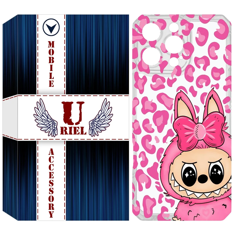 کاور یوریل مدل Clear کد 107 طرح لبوبو Labubu مناسب برای گوشی موبایل اپل iPhone 16 Pro Max