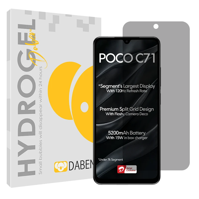 محافظ صفحه نمایش حریم شخصی دبن مدل Tough مناسب برای گوشی موبایل شیائومی Poco C71