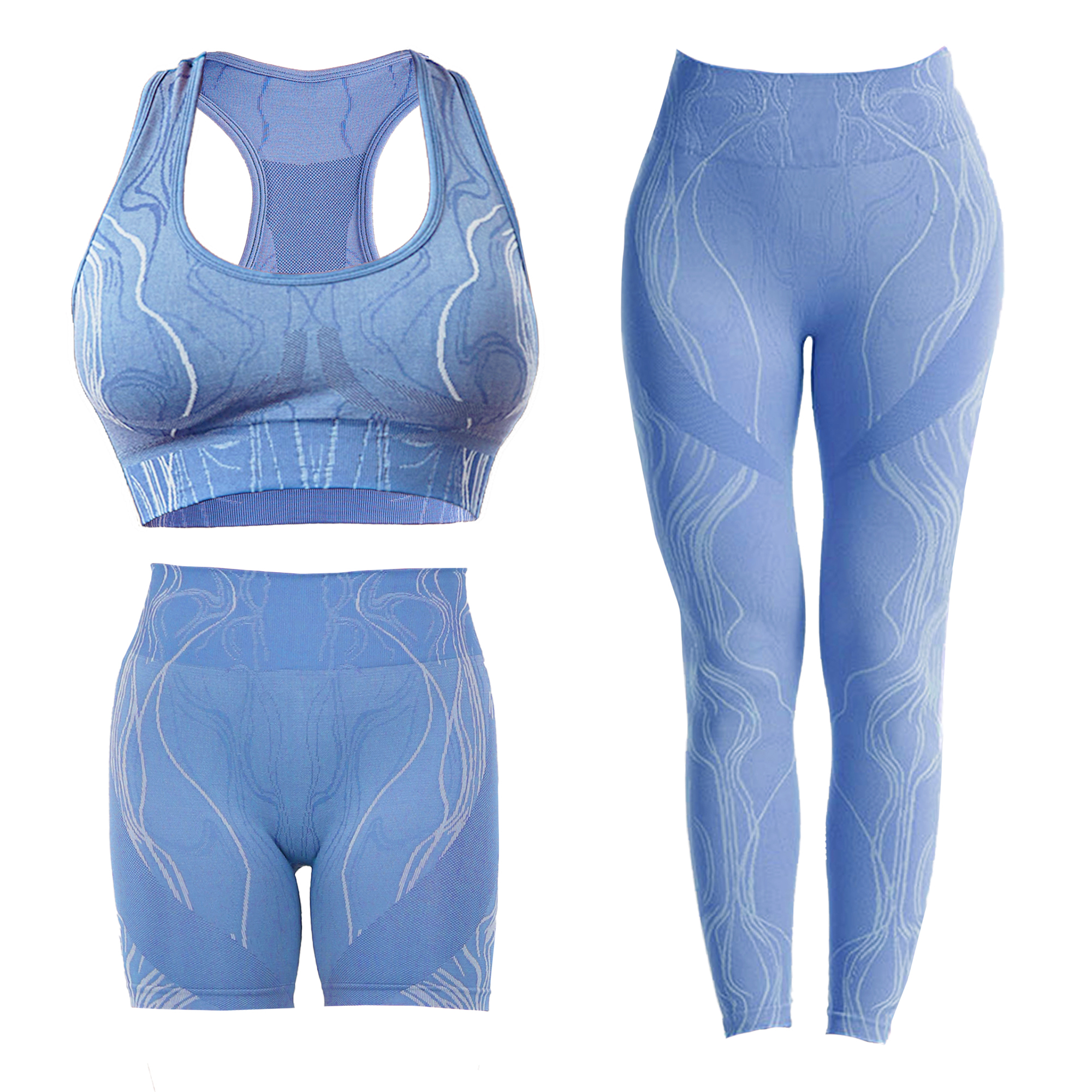 ست سه تکه لباس ورزشی  زنانه مدل حورا چهار فصل سیملس