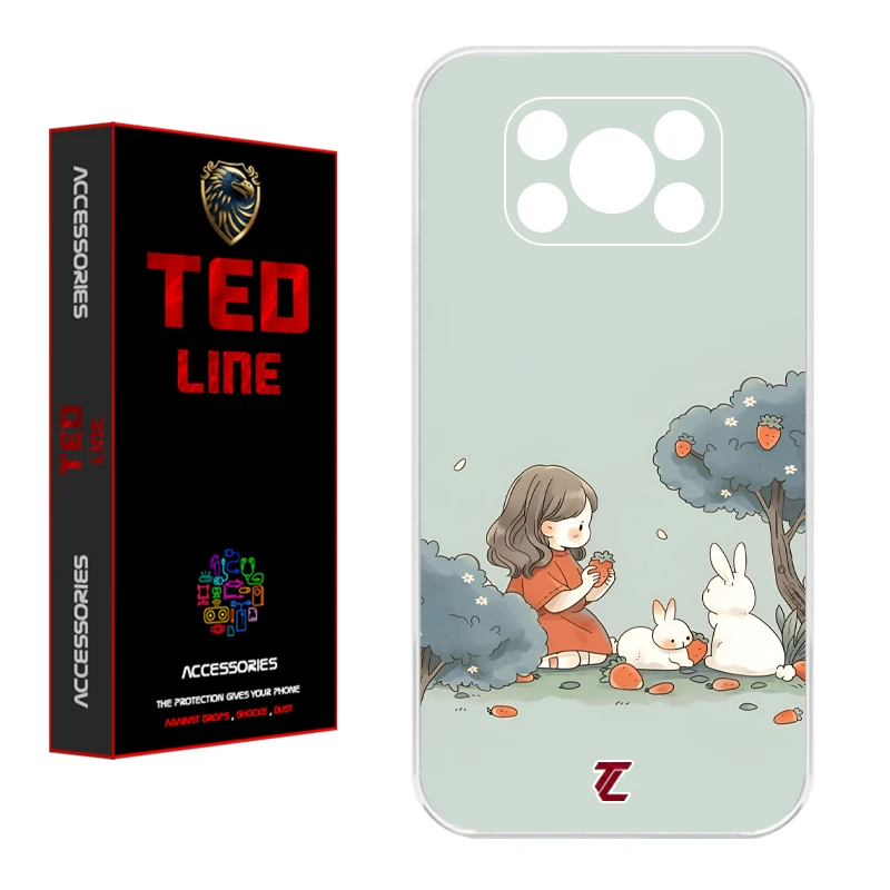 کاور تدلاین طرح دختر و خرگوش کد 1228 مناسب برای گوشی موبایل شیائومی Poco X3 / X3 Pro / X3 NFC